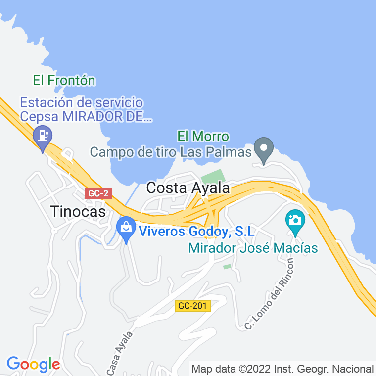 Código Postal calle Costa Ayala en Las Palmas de Gran Canaria