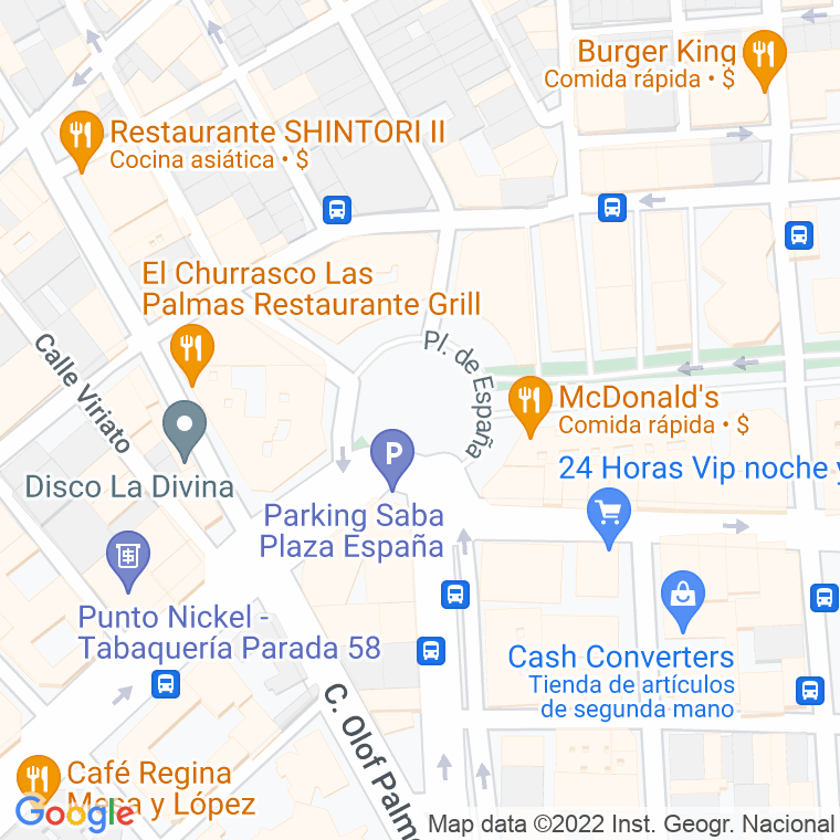 Código Postal calle General Varela, Del, plaza en Las Palmas de Gran Canaria