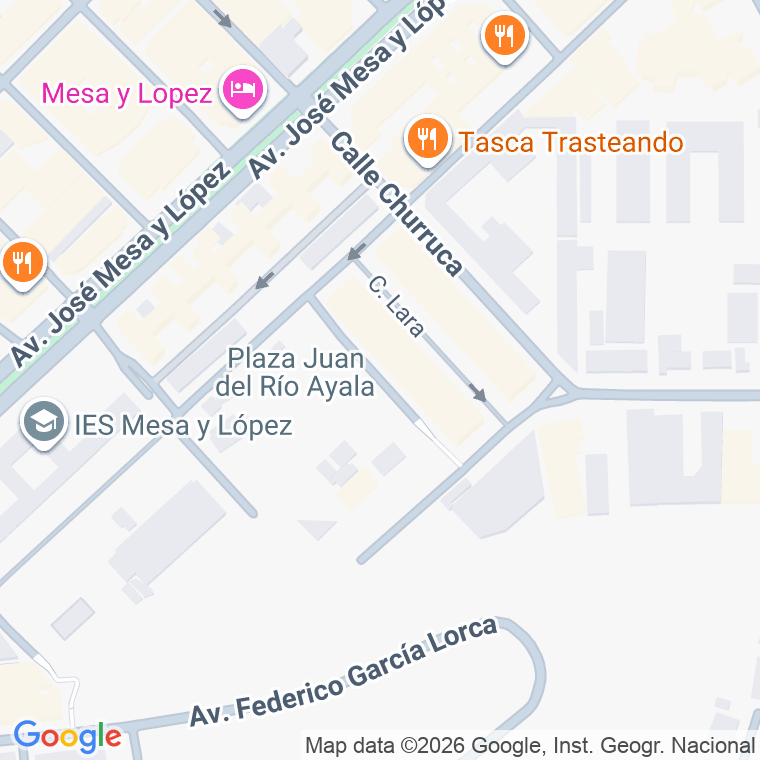 Código postal de Juan del Rio Ayala, Plaza en Las Palmas de Gran Canaria