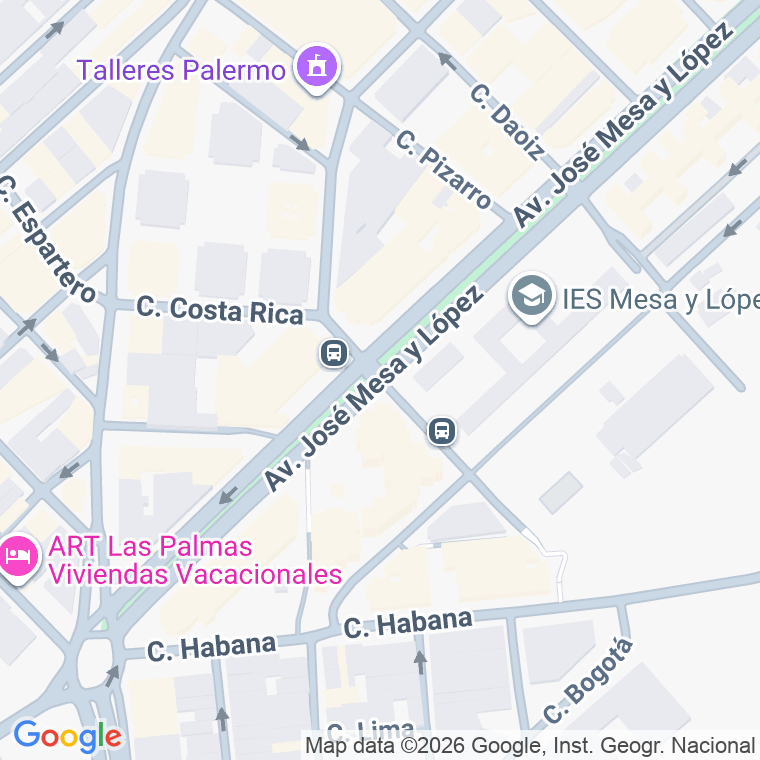 Código postal de Calle Costa Rica en Palmas Gran Canaria (las)