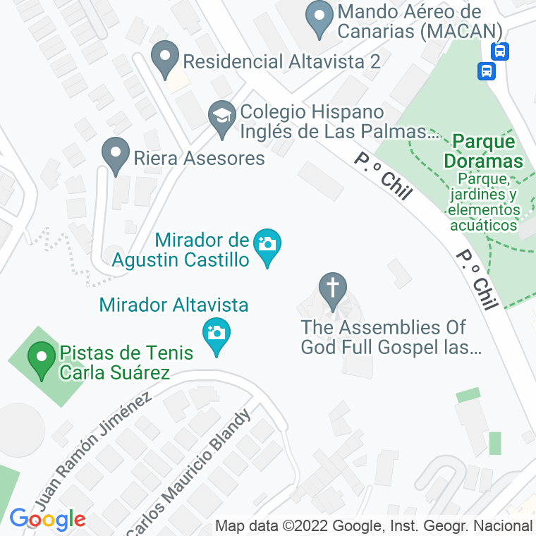 Código Postal calle Agustin Castillo, plaza en Las Palmas de Gran Canaria