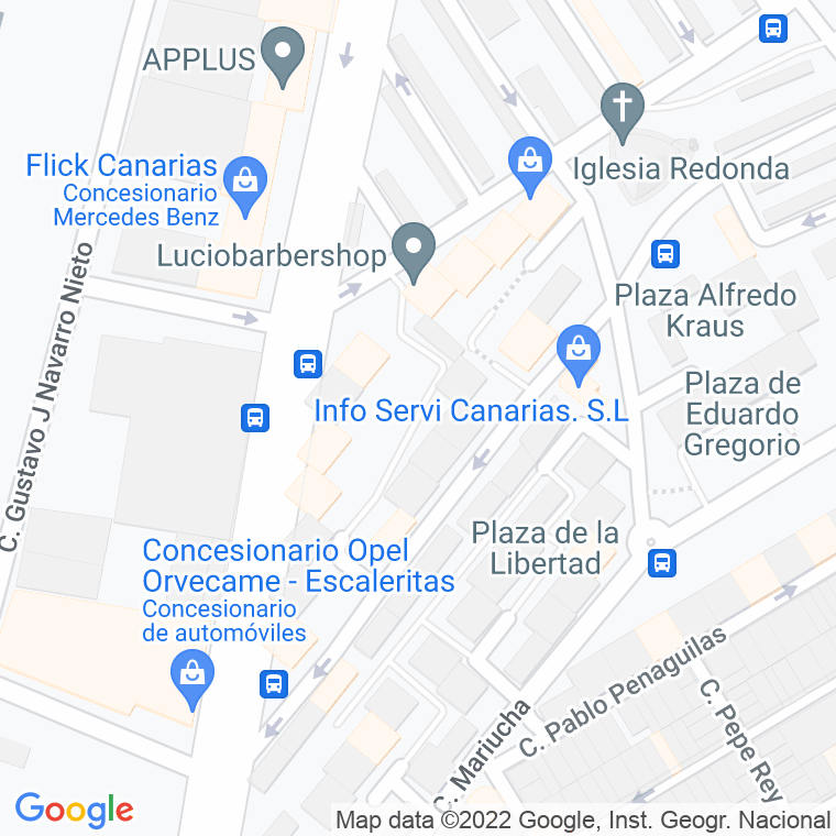 Código Postal calle Canarios, De Los, parque en Las Palmas de Gran Canaria