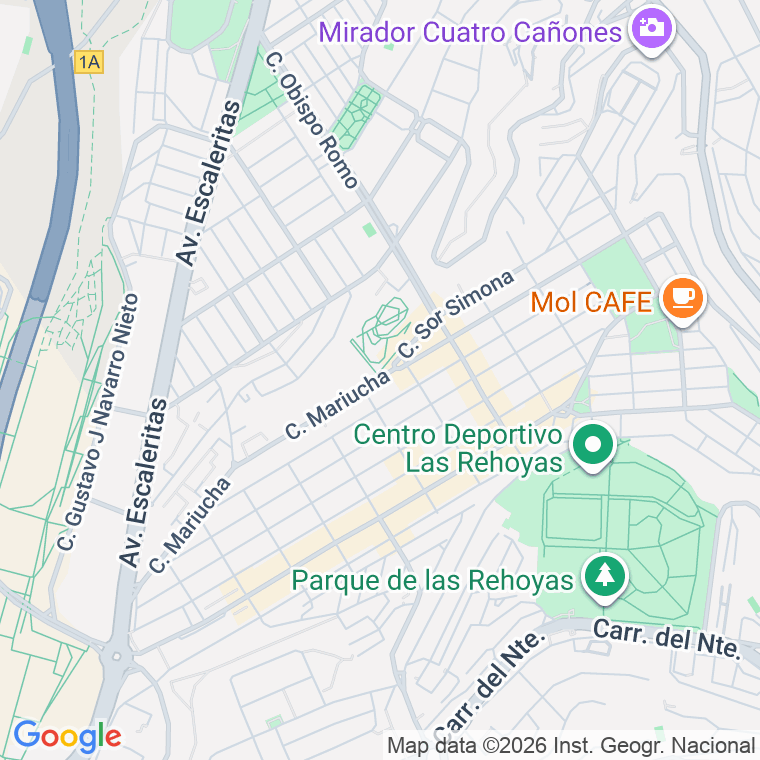 Código postal de Mariucha   (impares del 125 al Final)  (pares del 86 al Final) en Las Palmas de Gran Canaria