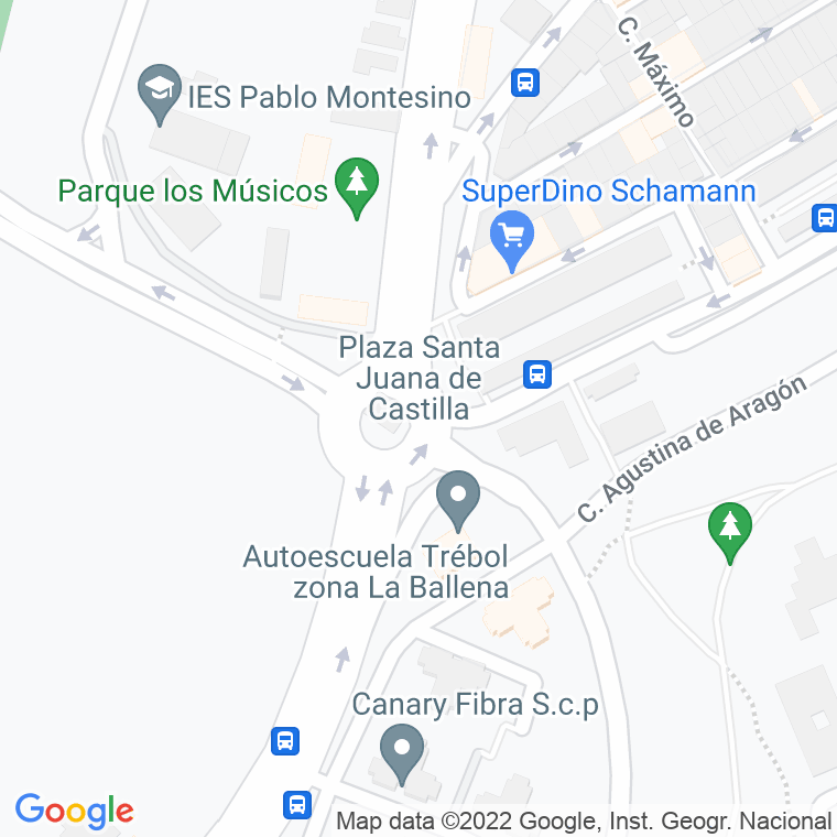 Código Postal calle Santa Juana De Castilla, plaza en Las Palmas de Gran Canaria