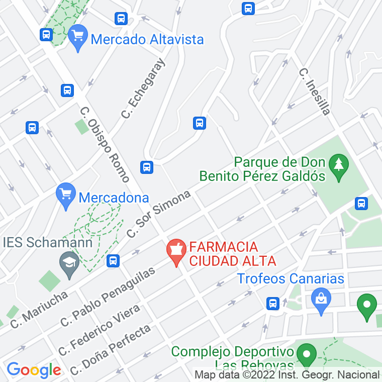 Código Postal calle Sor Simona en Las Palmas de Gran Canaria