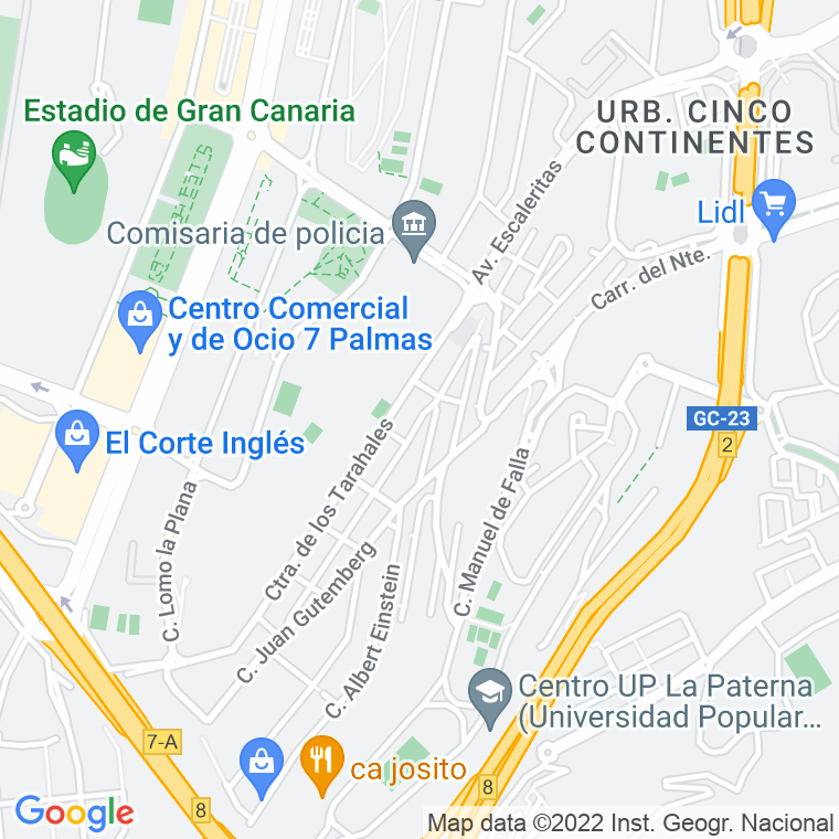 Código Postal calle Batalla De Brunete en Las Palmas de Gran Canaria