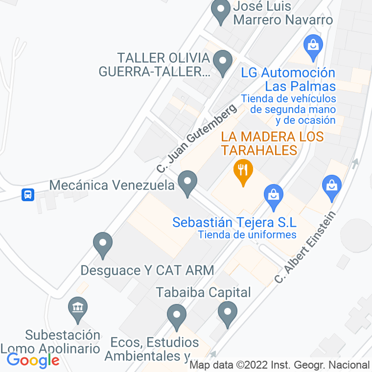 Código Postal calle Isaac Newton en Las Palmas de Gran Canaria