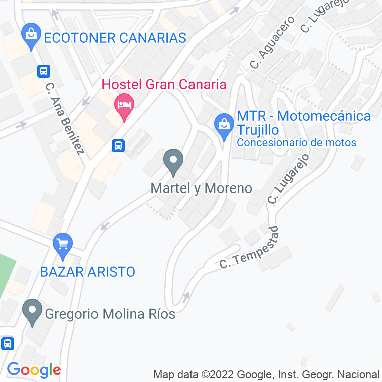 Código Postal calle Agustin Rodriguez Correa en Las Palmas de Gran Canaria