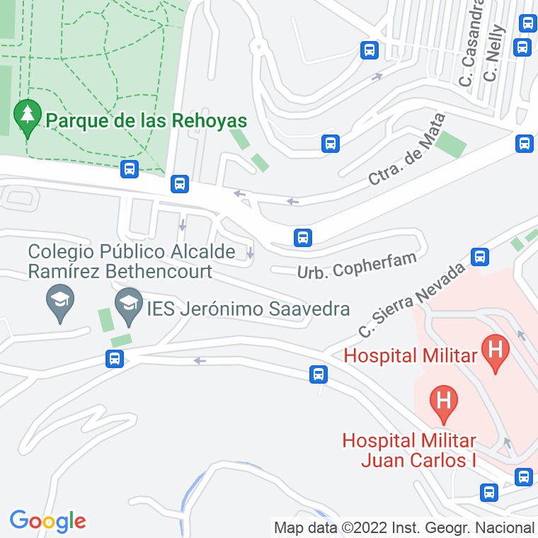 Código Postal calle Copherfan, urbanizacion en Las Palmas de Gran Canaria