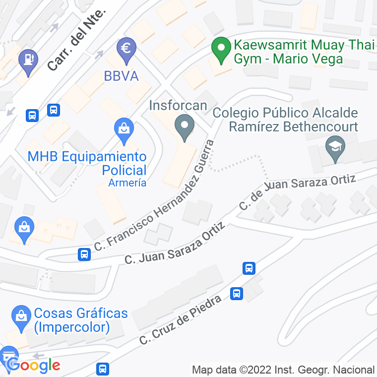 Código Postal calle Francisco Hernandez Guerra en Las Palmas de Gran Canaria