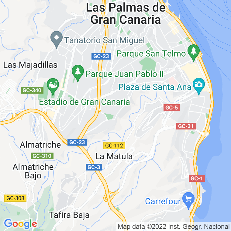 Código Postal calle Lajones en Las Palmas de Gran Canaria