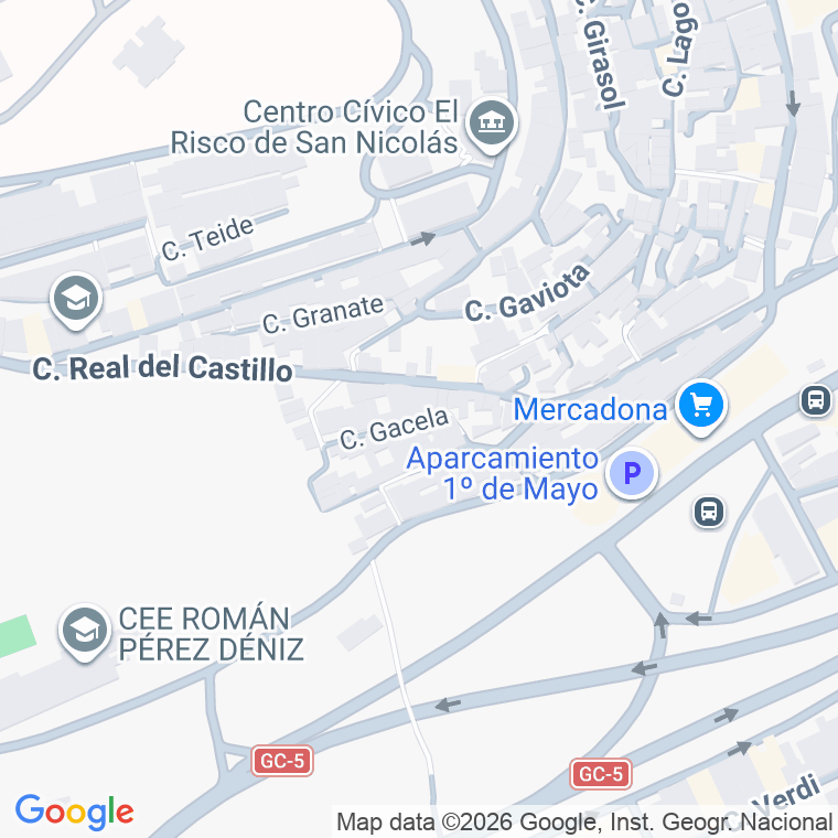 Código postal de Calle Gacela en Palmas Gran Canaria (las)