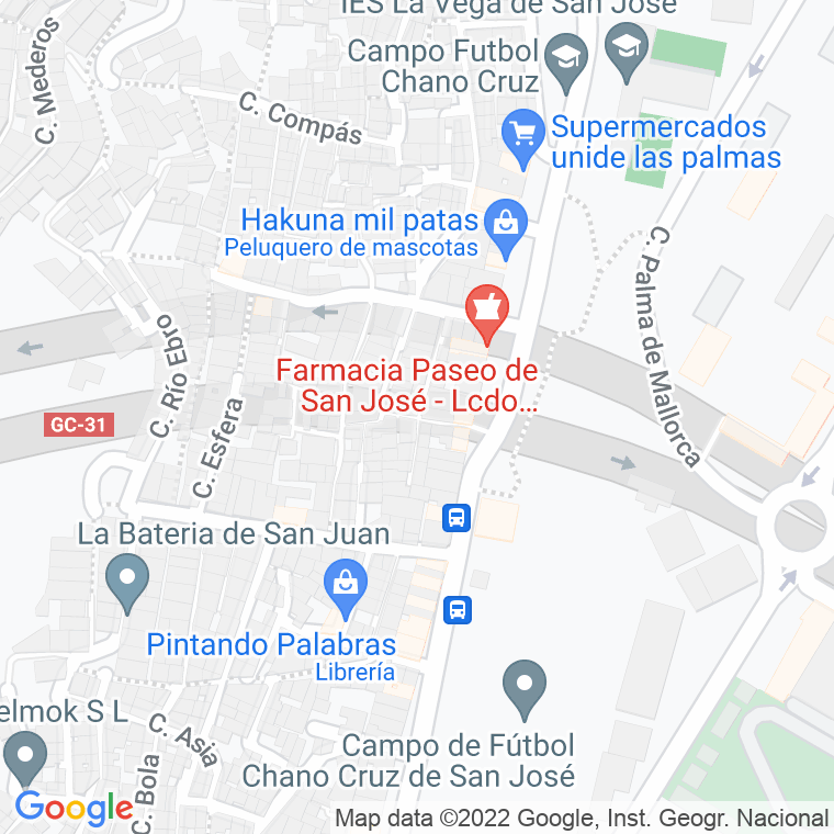 Código Postal calle Anillo en Las Palmas de Gran Canaria