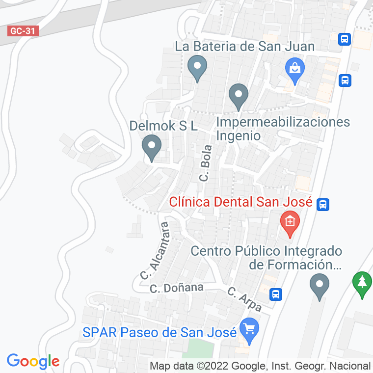 Código Postal calle Bordon en Las Palmas de Gran Canaria