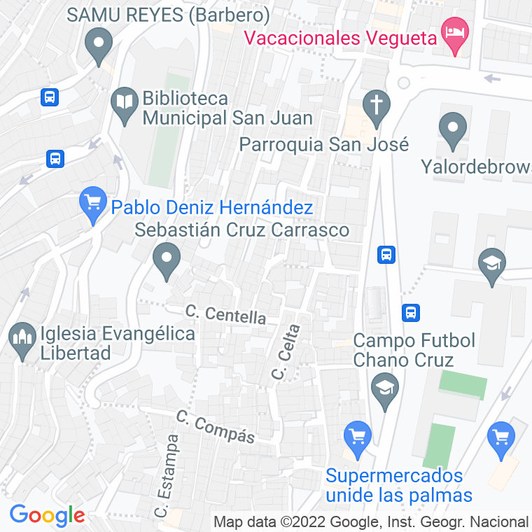 Código Postal calle Carrillo en Las Palmas de Gran Canaria