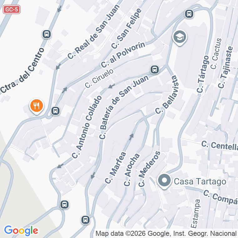 Código postal de Calle Tanqueta en Palmas Gran Canaria (las)