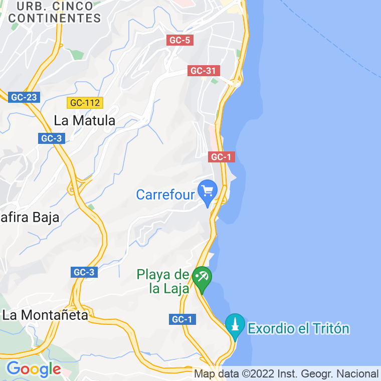 Código Postal calle Autopista Del Sur en Las Palmas de Gran Canaria