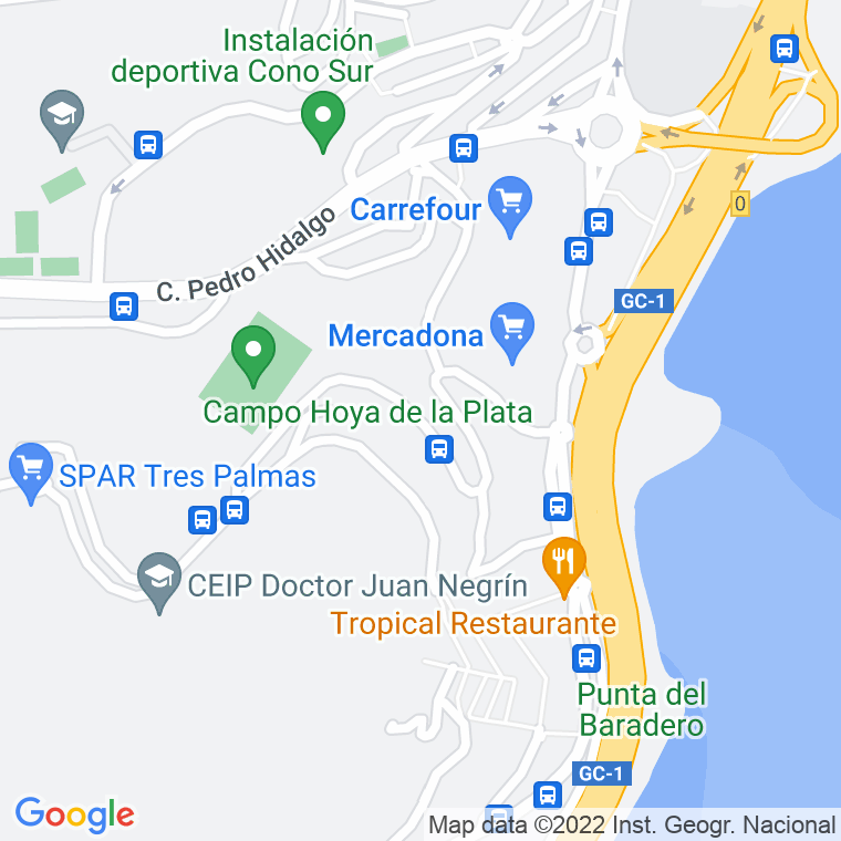Código Postal calle Candelaria De Leon en Las Palmas de Gran Canaria