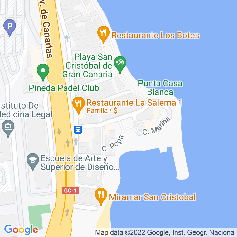 Código Postal calle Estribor en Las Palmas de Gran Canaria
