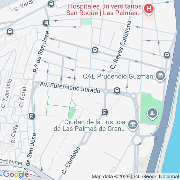 Código postal de Eufemiano Jurado   (impares del 1 al Final) en Las Palmas de Gran Canaria