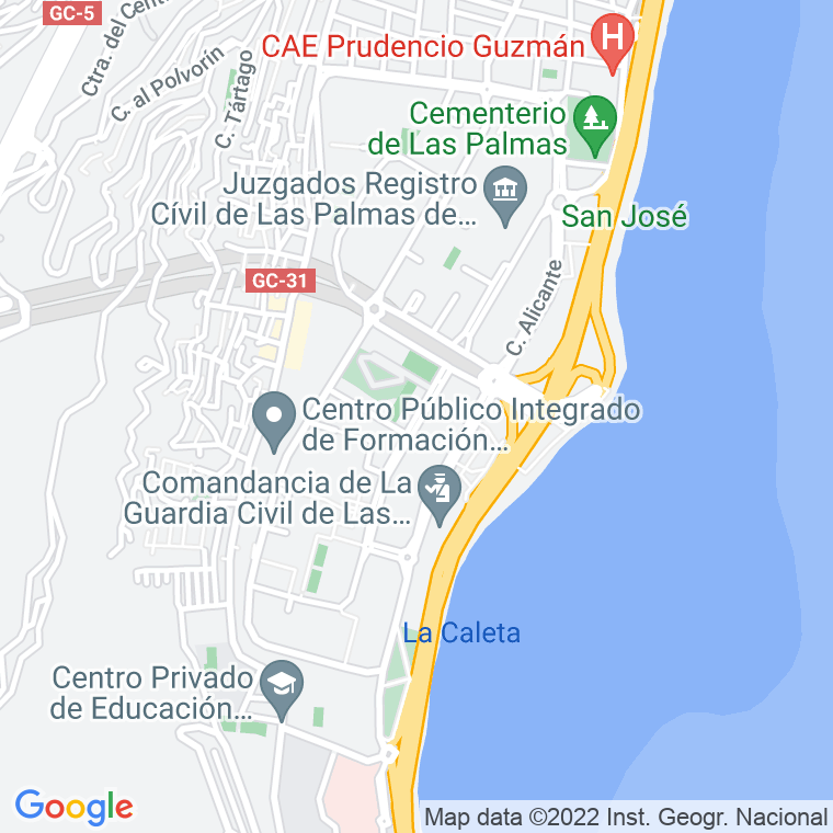 Código Postal calle Malaga en Las Palmas de Gran Canaria