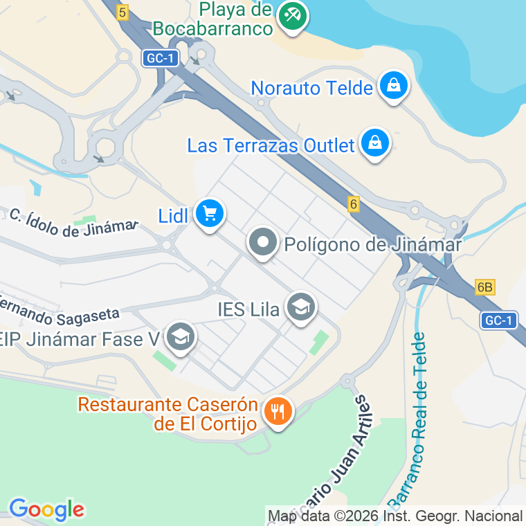 Código postal de Poligono Jinamar Urbanizacion (fase Iii) en Las Palmas de Gran Canaria