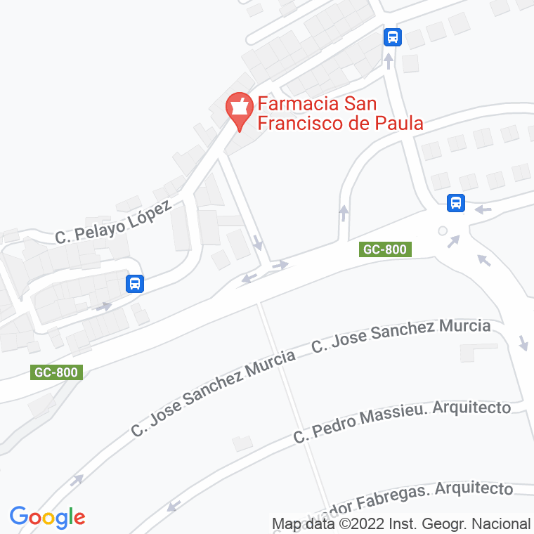 Código Postal calle Arquitecto Laureano Arroyo (San Fco. Paula) en Las Palmas de Gran Canaria