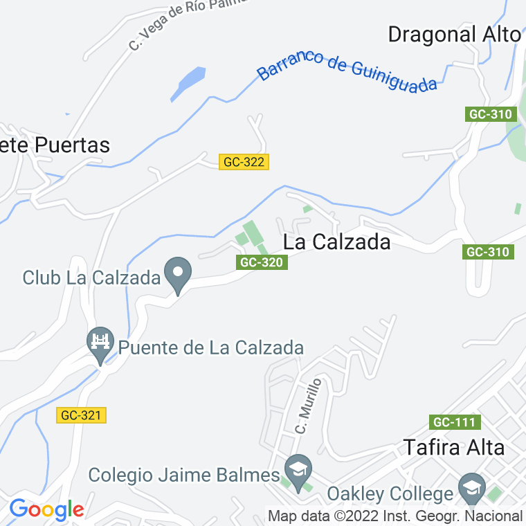 Código Postal calle Calzada, carretera en Las Palmas de Gran Canaria