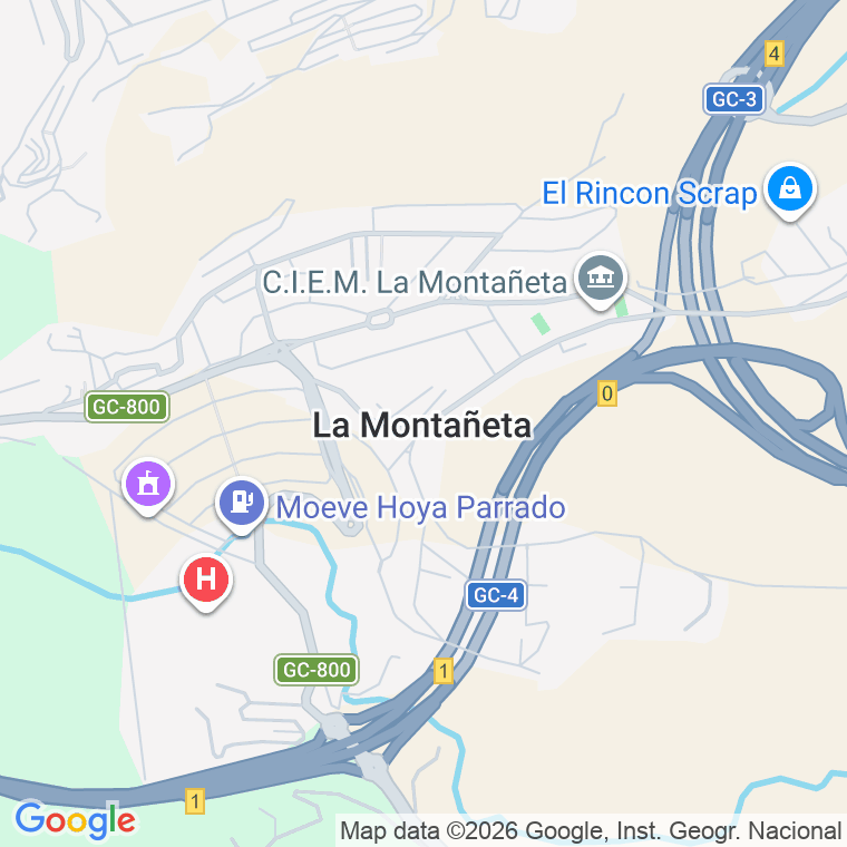 Código postal de Montañeta, La, Bajada en Las Palmas de Gran Canaria