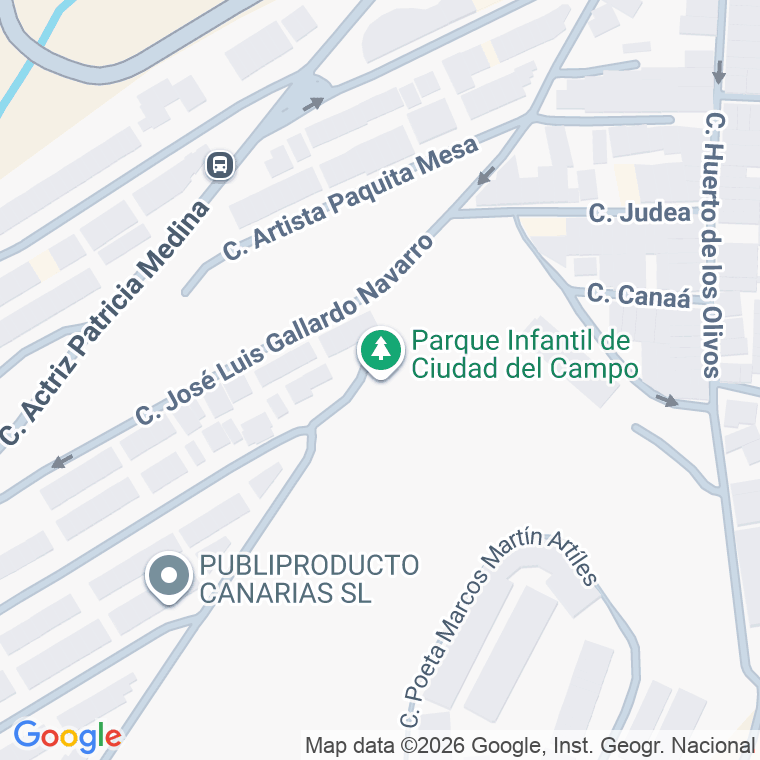 Código postal de Calle Artista Paquita Mesa en Ciudad del Campo