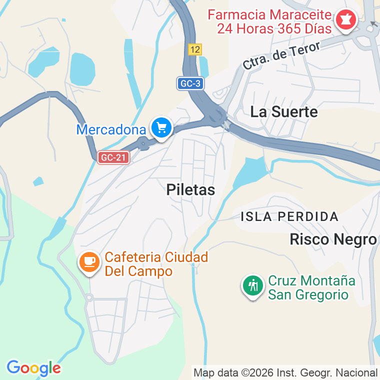 Código postal de Piletas en Las Palmas
