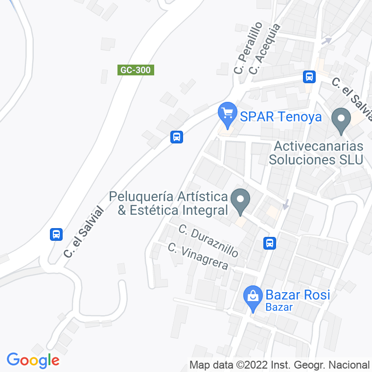 Código Postal calle Acequia De Tenoya (Tenoya) en Las Palmas de Gran Canaria