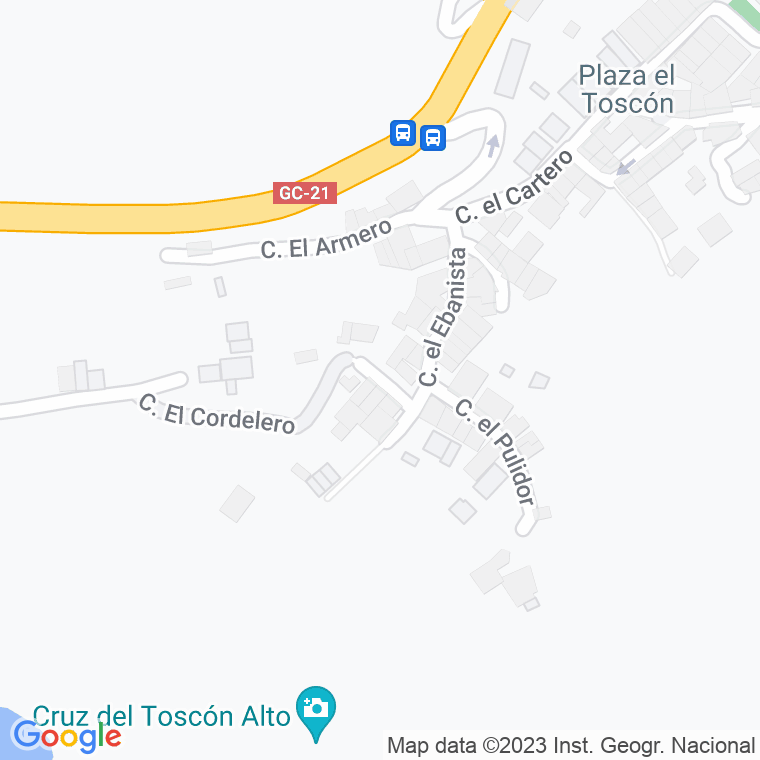 Código Postal calle Caminero, El (El Toscon) en Las Palmas de Gran Canaria