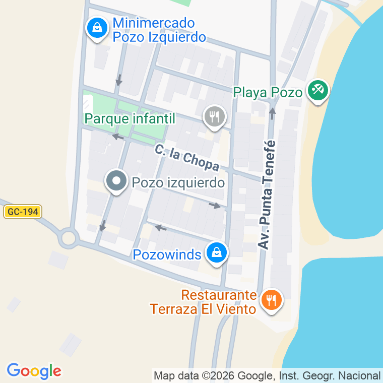 Código postal de Calle Bajada el Cablero en Pozo Izquierdo