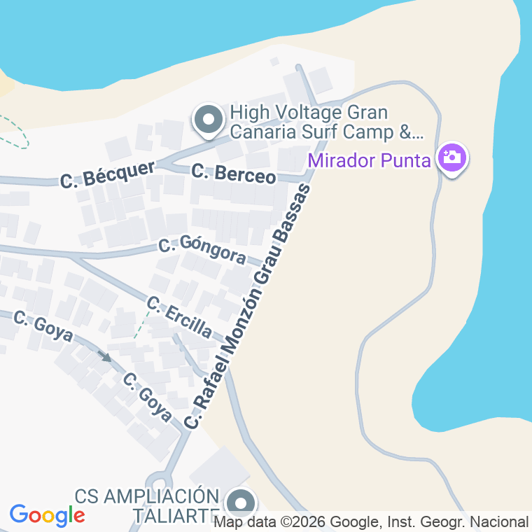 Código postal de Calle Rafael Monzon Grau Bassas en Playa del Hombre