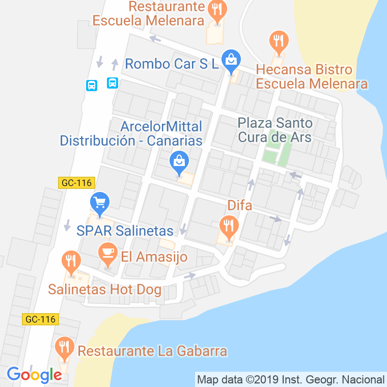 Código Postal calle Vasco De Gama en Telde