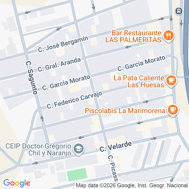 Código postal de Calle Federico Carvajo en Huesas (las)