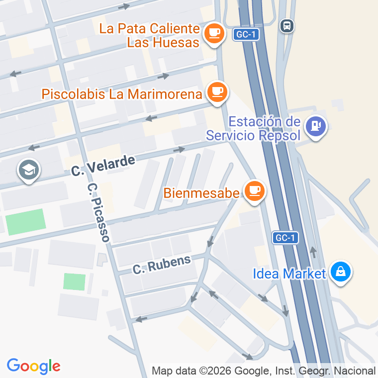 Código postal de Calle Poeta Emilio Prados en Montaña las Huesas