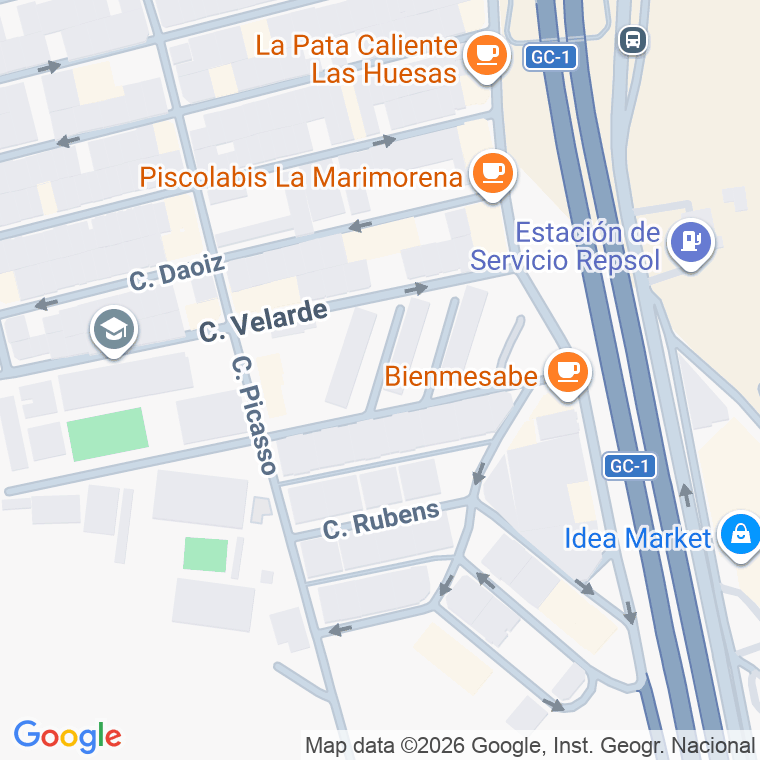 Código postal de Calle Poeta Nicolas Fernandez M en Montaña las Huesas