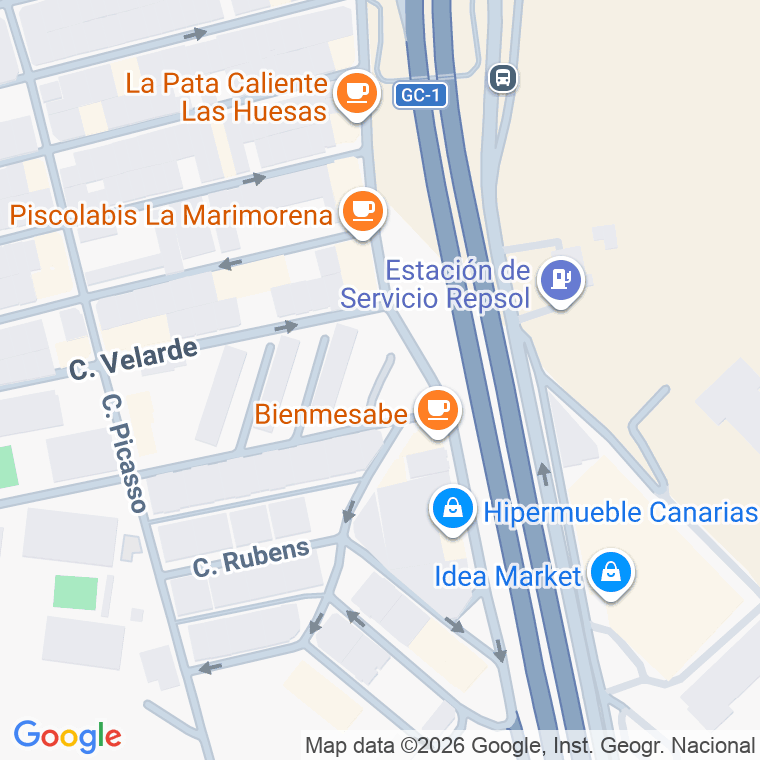 Código postal de Calle Poeta Salvador Rueda en Montaña las Huesas