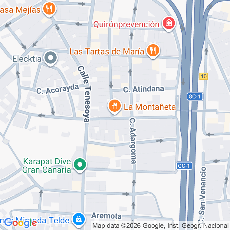 Código postal de Calle Guayasent en Montañeta del Calero