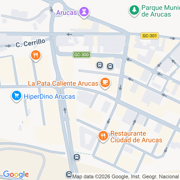 Código postal de Calle Dr. Fernando Caubin Ponce en Arucas