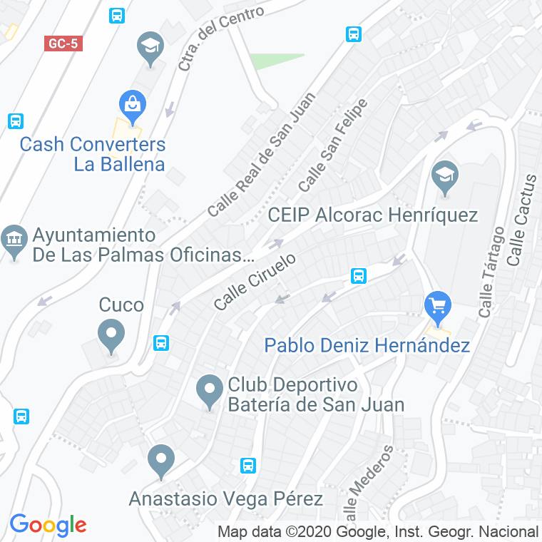 Código Postal de Ciruelo, El en Las Palmas
