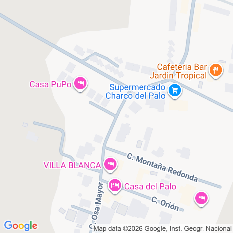Código postal de Calle Montaña Colorada en Charco del Palo