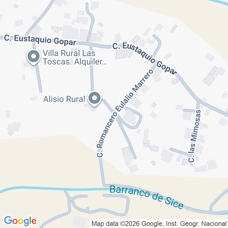 Código postal de Calle Romancero Eulalio Marrero en Tuineje