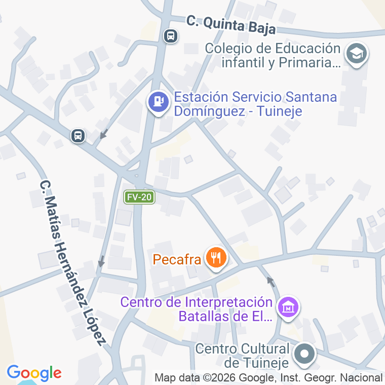 Código postal de Calle Tahona en Tuineje