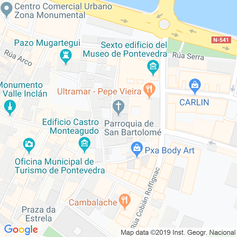 Código Postal calle Arcos De San Bartolome en Pontevedra