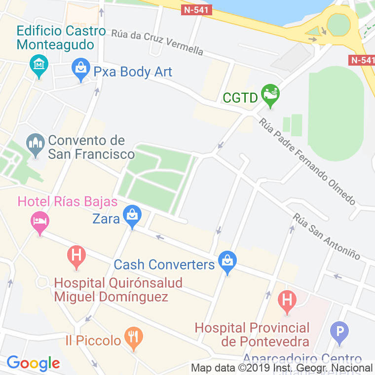 Código Postal calle Barcelos, praza en Pontevedra