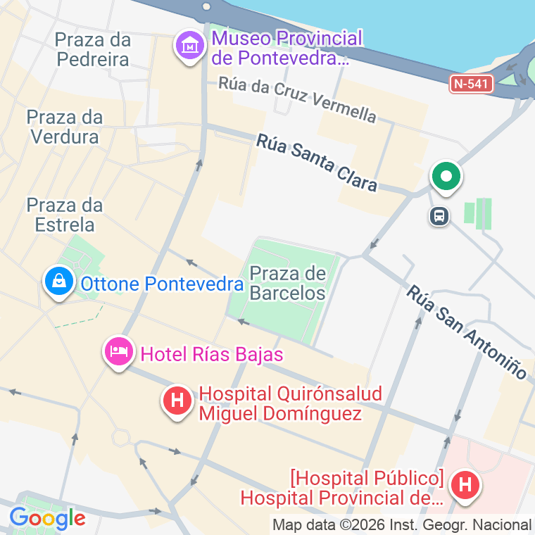 Código postal de Barcelos, Praza en Pontevedra