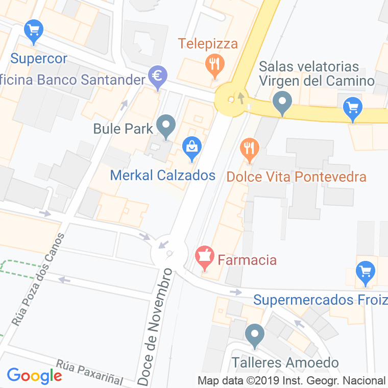 Código Postal calle 12 De Novembro, rua en Pontevedra